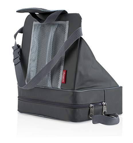 Nuby Easy Go Booster Seat - Travel Booster Seat for Babies and Toddlers - Holds Up to 35 Pounds - 9+ Months - Gray - color: Gray