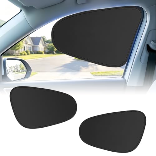 Car Window Shades, 2PCS Car Side Window Sun Shade, Static Cling Front Sunshade for Driver, UV & Heat Block, Privacy Protection, Sun Visor Universal Fit for Most Vehicles - size: 2 PCS