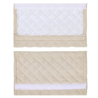 Amooca Automotive Seat Belt Cover Soft Suede Universal Fit Seatbelt Shoulder Pad Neck Protector Cushions for SUV Trucks Airplane Backpack 2 Pack Beige - color: Beige