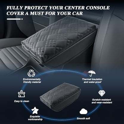 BIBIBO for 2025 Kia K4 Center Console Armrest Cover 2025 Kia K4 EX/LX/GT-Line/GT-Line Turbo Arm Rest Cover 2025 Kia K4 Accessories 2025 K4 Armrest - color: Black-for 2025 Kia K4