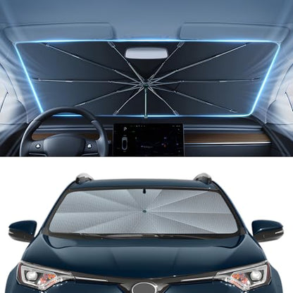 Autorder Windshield Sun Shade Umbrella for 2013-2018 Toyota RAV4 Accessories,Upgraded Ice Crystal Material,Easy Setup Umbrella Sunshade for Car Windshield,100% Sun Blocking - size: Toyota RAV4 2013-2018