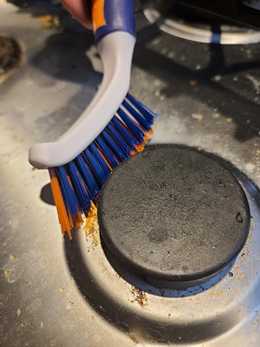 Bring It On Grout Cleaning Brush 6-Pack– Crevice Cleaning Brush with Stiff Nylon Bristles – 8-inch Heavy-Duty Grout and Tile Cleaner Brush – Scrubbing Brush for Corners, Bathroom, and Kitchen - style: 6-Pack