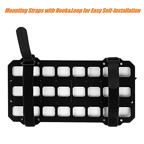 TACNEX Vehicle Rigid MOLLE Panel for Car Visor Organizer EDC Pouch Tool Holster Bag Holder Tactical Gear Rack Truck Equipment Mount Plate Modular Storage Shelf Auto Interior Accessories - style: Visor Panel