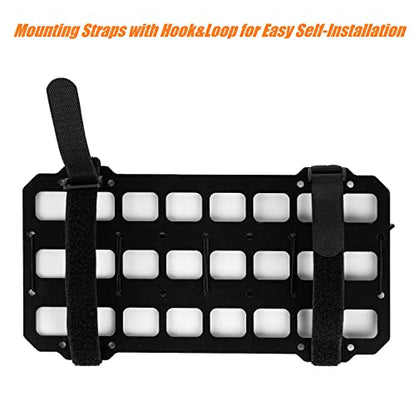 TACNEX Vehicle Rigid MOLLE Panel for Car Visor Organizer EDC Pouch Tool Holster Bag Holder Tactical Gear Rack Truck Equipment Mount Plate Modular Storage Shelf Auto Interior Accessories - style: Visor Panel