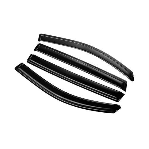 Tape-On Side Window Visor Deflectors for 2016-2022 Honda Pilot 4 Piece Set Smoke Tinted Rain Guards Shield Shade 94557 - size: 2016-2022 Honda Pilot