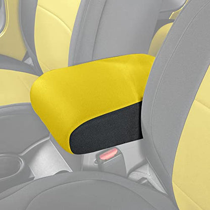 Diver Down Neoprene Center Console Cover - Fits Jeep 2007-2018 JK JKU Wrangler - Cushioned Armrest Cover - Doesn't Burn Your Elbow - Tight Custom Fit - Comfortable Foam Armrest Pad (07-10 Yellow) - color: Yellow, size: 2007-2010 JK