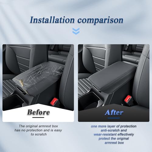 BIBIBO for 2025 2026 Kia K4 Center Console Cover 2025-2026 Kia K4/2026 Kia K4 Hatchback Arm Rest Cover 2025 Kia K4 Accessories 2025 K4 Hatchback Armrest Pad - color: Black-for 2025+Kia K4 (Thin)