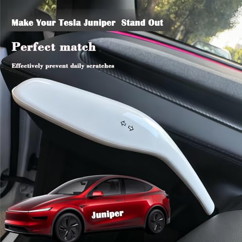 YHCDSEA Steering Lever Cover for Tesla Model Y Juniper, Gear Shift Cover Accessory - Decorative Cover (My Juniper-White) - style: MY Juniper-White