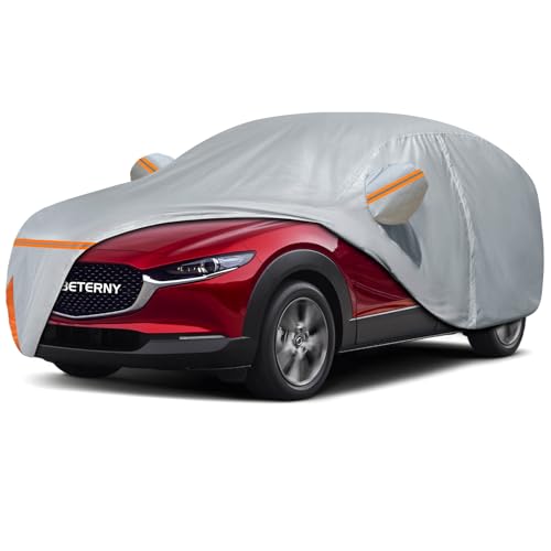 Car Cover for 2020-2026 Mazda CX-30, Waterproof Custom-fit All Weather Sun Rain UV Snow Wind Protection Outdoor CX30 Full Car Cover with Door Zipper & Cotton Lining-Grey - size: CX30 Cover