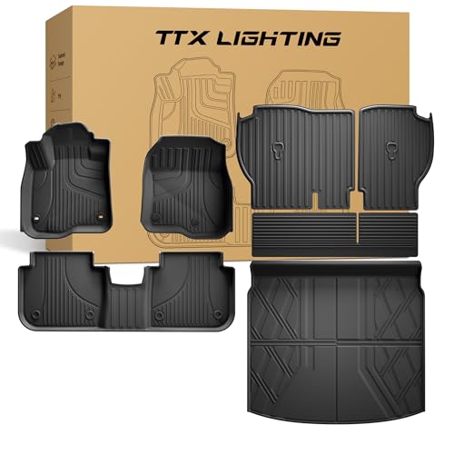 Floor Mats Fit for Honda CRV 2023 2024 2025 2026 All Models (Include Hybrid) - TTX LIGHTING CR-V All Weather Floor Liners & Cargo Liner with Backrest Mats Car Mats Accessories (Fit Upper Deck) - color: for Honda CR-V | 2023-2026 | Full Set