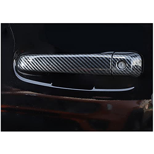 ITrims Door Handle Cover Trim for Toyota 4Runner 4WD N280 2010-2024 2018 2019 2020 Car Styling Accessories Exterior Door Handles Black 8PCS ABS (No Smart Key Holes Carbon Fiber) - size: No Smart Key Holes Carbon Fiber