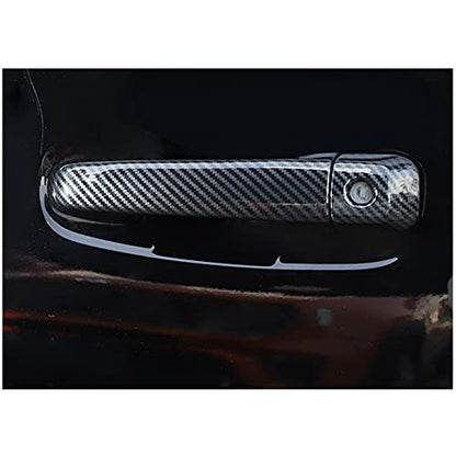 ITrims Door Handle Cover Trim for Toyota 4Runner 4WD N280 2010-2024 2018 2019 2020 Car Styling Accessories Exterior Door Handles Black 8PCS ABS (No Smart Key Holes Carbon Fiber) - size: No Smart Key Holes Carbon Fiber