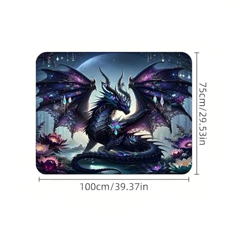 Universal Car Trunk Mat 29" x 39", Dragon Pattern All Weather Trunk Protection Cargo Liner, Durable Cargo Mat Rear Trunk Liner, Stylish Vehicle Interior Accessories Suitable for Most Car Models - color: Dragon Pattern