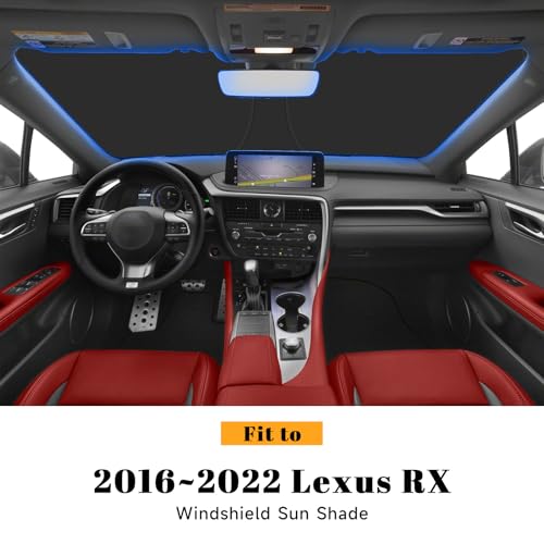 Car Windshield Sun Shade for Lexus 2016-2022 RX 350 450h Accessories (OEM Design) Reflective Foldable Heat Insulation Sunshade for Ultimate Protection - size: for Lexus 2016-2022 RX