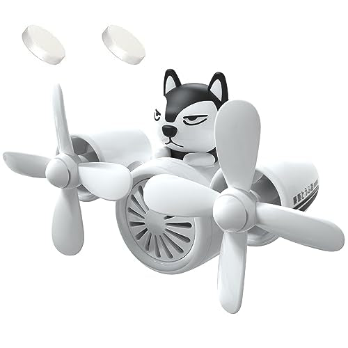 Pilot Car Air Freshener, Cute Duck Car Vent Clip Air Freshener Automotive Air Outlet Fan Diffuser, Automotive Interiors Vent Decoration (Dog) - color: Dog-1