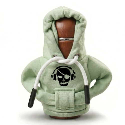 Skull Gear Shift Hoodie,Universal Car Shift Knob Cover,Aesthetic Manual Automatic Stick Shifter Cover Mini Hoodie,Horror Headbone Car Accessories Music Lovers Gifts for Drivers Women Men - color: Skull