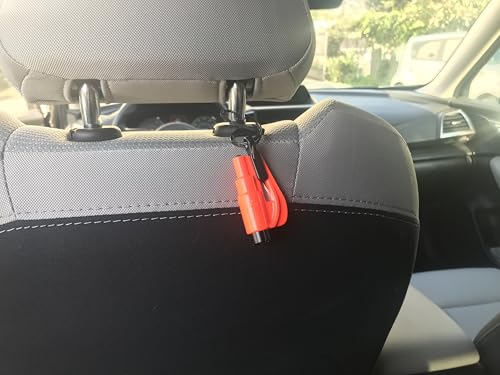 resqme The Original Emergency Keychain Car Escape Tool, 2-in-1 Seatbelt Cutter and Window Breaker, Made in USA, Family Pack of 3 - Red, White, Lime Green -Compact Emergency Hammer - color: Red, White, Lime Green