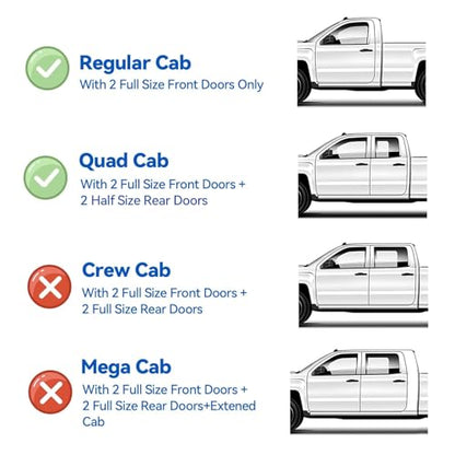 in-Channel Window Visors Rain Guards for 1994-2001 Dodge Ram 1500, Window Wind Deflectors Vent Shades for 94-02 Ram 2500 3500 - size: 1994-2001 ram 1500-regular cab