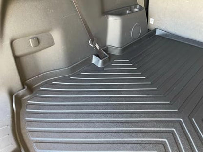 Cargo Liner for Ford Explorer 2011-2019 – Weather-Resistant Protection Trunk Mat for SUV with Raised Lip–Non-Slip Car Trunk Tray Rubber–Easy to Install–3D Shaped Laser Pre-Cut Design