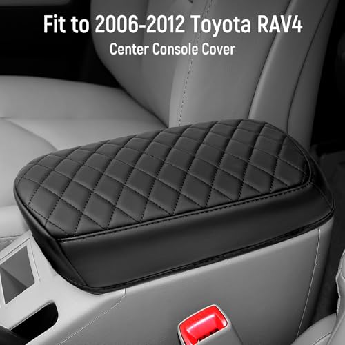 ZZEQYG Center Console Cover for Toyota RAV4 2006-2012 Accessories Leather Center Armrest Cover Center Console Lid Armrest Cover - color: For RAV4 2006-2012