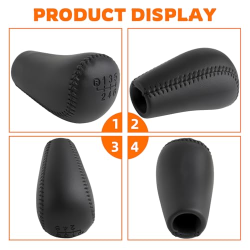 GoaMotors 6 Speed Leather Manual Gear Shift Knob for Toyota for Tacoma 2005-2015, Black