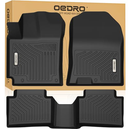 OEDRO Floor Mats Fit for 2018-2023 Hyundai Kona & 2022 2023 Kona N (Not Fit Electric Models), TPE All-Weather Custom Fit Floor Liners for Kona Accessories,1st & 2nd Row Mats Car Mats, Black - style: 2018-2023 Hyundai Kona 1st & 2nd