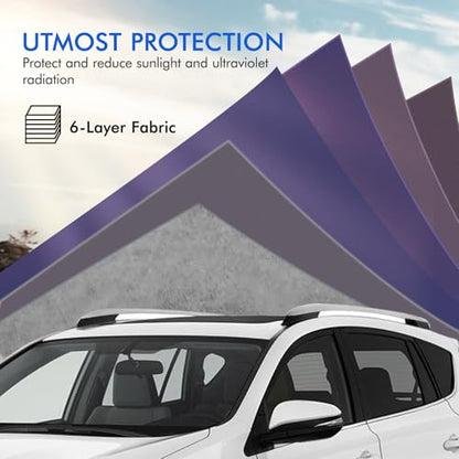 Car Cover Waterproof All Weather, 6 Layers Outdoor Full Exterior Cover Rain Sun UV Snowproof Protection with Zipper Cotton, Mirror Pocket for Toyota RAV4 - style: Toyota RAV4