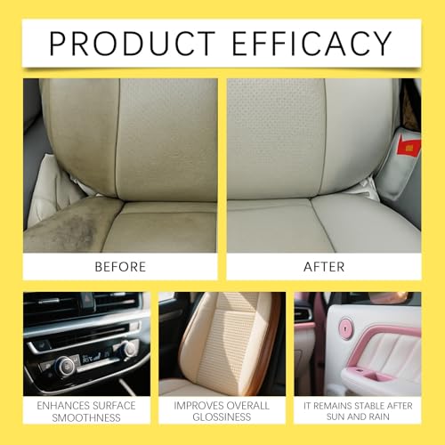 4-In-1 Multi-Enzyme Foam Cleaner,Foam Cleaner Multi Purpose,Powerful & Multipurpose Car Interior Foam Cleaners,Lemon Fresh Scent,Deep Clean Car,Kitchen,Bathroom,Sofa