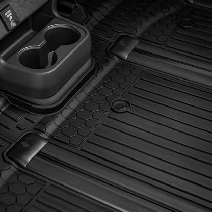 3W Floor Mats Fit Toyota Sienna 2021-2026(Only for 7 Seat), TPE All Weather Custom Fit Floor Liner for Sienna XLE/XSE/Limited/Woodland Edition 1-3rd Row with Red Accent (Not for Platinum Edition) - style: 1. Sienna 7 S|21-25|Floor Mats Red Accent
