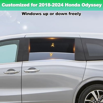 Car Window Shades for 2018-2024 Odyssey - Rear Side Window Sun Shade for Baby, Breathable Mesh Privacy Window Covers, UV Protection & Heat Insulation for Travel, Napping, Camping - size: Odyssey(2018-2024)R-2PCS