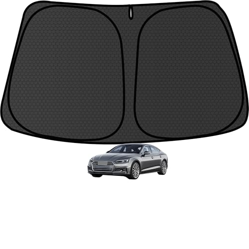 Customized Windshield Sun Shade for Audi A5 2008-2015 2016 2017 Blocks UV Rays Accessories,1:1 Tailored Foldable Thickened Wear-Resistant Front Window Sunshade Visor,Keeps Your Car Cooler - size: FOR Audi A5 2008-2017