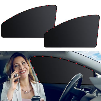 ZATOOTO Car Window Shades for Driver Side Car Privacy Shades for Front Window Full Blackout Car Window Cover Magnetic Sun Shade for Car Window Universal Great for Travel Camp Privacy - size: Blackout (Front)-2pcs
