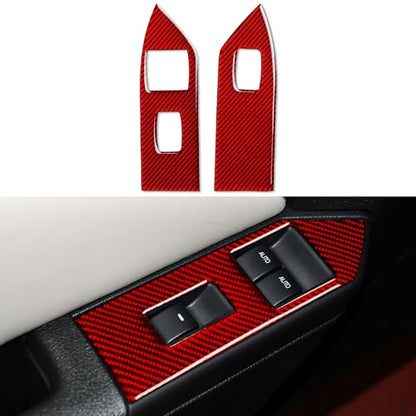 Car Window Lift Switch Sticker Carbon Fiber Decal Cover for Ford Mustang GT Shelby 2005 2006 2007 2008 2009 S197 Accessories - color: Window Lift Switch