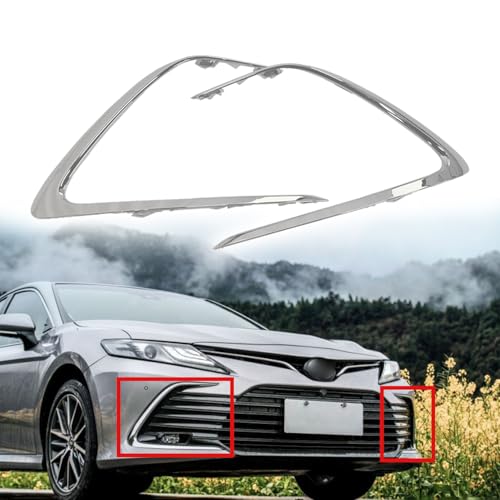 Chrome Front Bumper Grille Strip Trim Fit For 2021 2022 2023 Toyota Camry LE XLE L&R Side Grill Tirm 5271306120, 5271206120