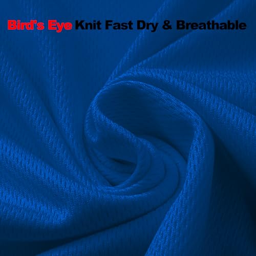 High Visibility Class 3 Shirts，Hi Vis Safety Long Sleeve Quick Dry Mesh Construction Work - color: Blue, size: Small