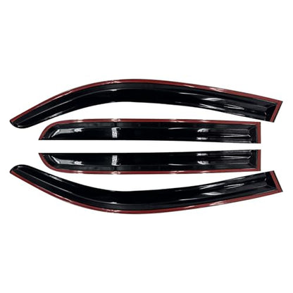 Tacoma Rain Guards for 2016-2023 Double Cab/Crew Cab - 4pcs Side Window Visor Deflectors - size: 2016-2023 Toyota Tacoma Double Cab/Crew Cab