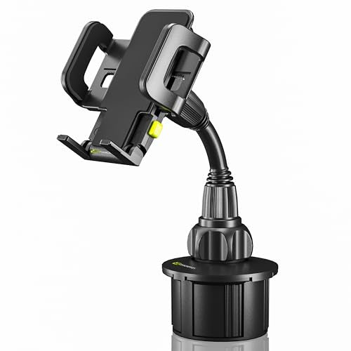 Bracketron TripGrip Universal Phone Holder for Car Cup Holder Mount - 360 Degree Rotation, Swivel Gooseneck, Expandable Base Cell Phone Cup Holder Insert - Smartphone Cradle Stand - style: Cup Holder Mount