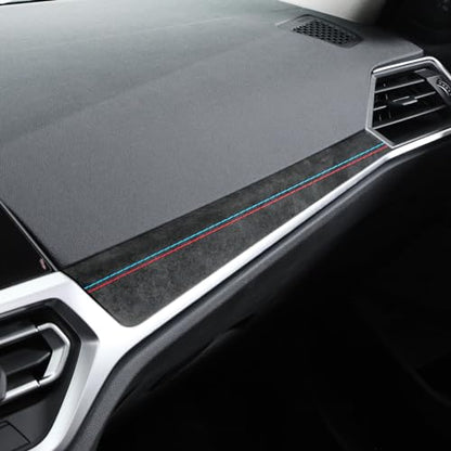 Betterhumz Car Central Instrument Dashboard Cover Trim Compatible with BMW G20 G28 G42 G23 3 4 Series 318i 320i 330i M340i 2020-2023 Car Interior Accessories for Alcantara Style A - size: Suede A