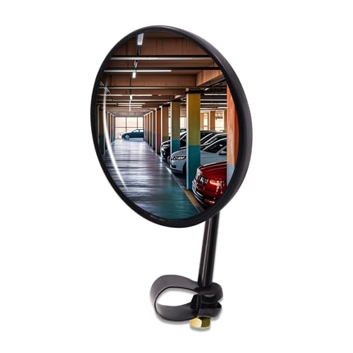 5.9-inch Round Convex Mirror with Tube Mounting Bracket- Convex Blind Spot Mirror for Truck/Bus/Van/Tractor/Tow/Forklift- 1PCS (1)