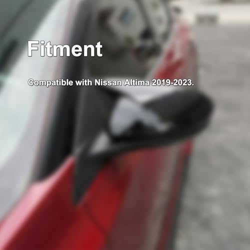 Door Side Rearview Mirror Cover Caps Fit for Nissan Altima 2019-2023 Carbon Fiber Style - size: Carbon Fiber Style