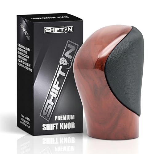 Gear Shift Knob Shifter for Lexus ES GS GX is NX RC RX 200t 300 350 3450h 450hL 350L (Black Leather/Brown Walnut Maple) - color: Black Leather / Brown Walnut Maple