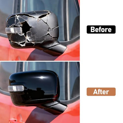 Moonlinks Compatible with Jeep Renegade Right Passenger Side Mirror Cover Replacement 2015 2016 2017 2018 2019,Glossy Black Right Side Clip-on Mirror Cap With Turn Signal Light Replaces for CH1327103 - color: Right Black