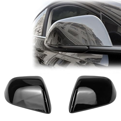 Side Mirror Caps Cover Compatible with Tesla Model 3 2017 2018 2019 2020 2021 2022 2023 2024 2025 Gloss Black Mirror Covers - color: Model 3 Gloss Black Mirror Covers