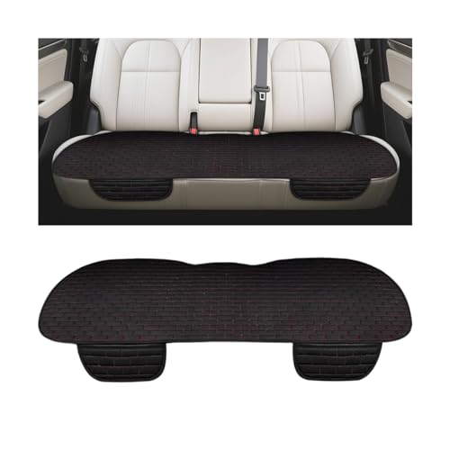 Car Back Seat Cover, Anti-Slip Long Comfortable Vehicle Rear Chair Protectors with Storage Pocket, Breathable Automotive Back Bench Cushion Pad, Universal for SUV Sedan Truck (Black/Red) - color: Black/Red