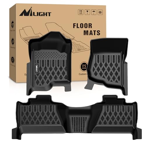 Nilight TPE Floor Mats for Chevy Silverado GMC Sierra 1500 Crew Cab 2007-2013, Silverado GMC Sierra 2500 3500 2007 2008 2009 2010 2011 2012 2013 2014 All Weather Custom Fit Heavy Duty Floor Liners - color: 2007-2013 Silverado GMC Sierra|Crew Cab