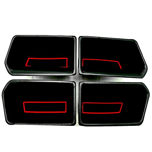 Door Grab Handle Storage Box Organizer Tray Accessories fit for VW Atlas and Cross Sport 2018 2019 2020 2021 2022 2023 (Not fit for 2024) (Handle Organizer) - color: Red