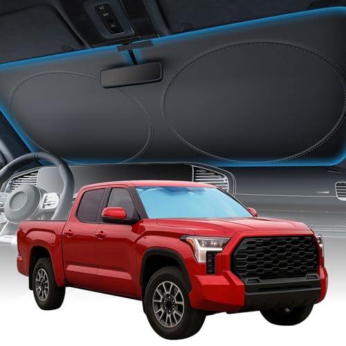 2025 Upgraded Zanch Car Front Windshield Sun Shade - Ultimate UV Protection & Heat Reductionlinnovative No-Light Leakage Technology|Foldable Design for SUV/Small Truck, Large(64" x 34") - size: L-SUV/Truck/Sedan