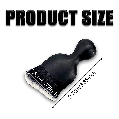 Car Interior Detailing Brush, Ultra Soft Non-Scratch Dust Brush, Car Interior Cleaning Tool for Cleaning Panels, Air Vent, Leather (Black & White) - color: Black & White