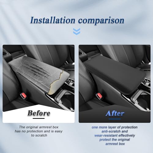 BIBIBO for 2025 2026 Toyota Camry Center Console Armrest Cover 2025 2026 Toyota Camry Arm Rest Cover 2025 Toyota Camry Accessories 2025 Camry Armrest - color: Black-for 2025+Camry