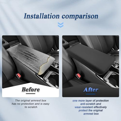 BIBIBO for 2025 2026 Toyota Camry Center Console Armrest Cover 2025 2026 Toyota Camry Arm Rest Cover 2025 Toyota Camry Accessories 2025 Camry Armrest - color: Black-for 2025+Camry